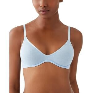 b.tempt'd by Wacoal Cotton To A Tee Scoop Underwire Bra Blue Size 36C 1978